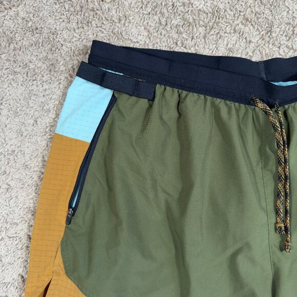 Nike Trail Shorts Mens XL Green Blue Dri-FIT Flex Stride Running DN4480-482 - Picture 3 of 11